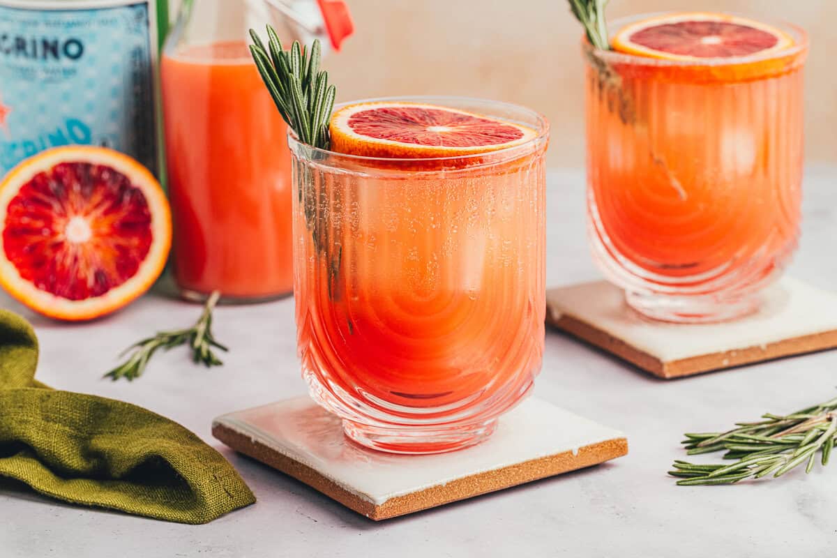 Rosemary and orange mocktails